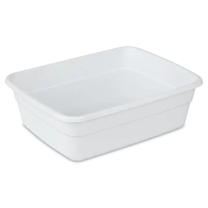 Sterilite 0656 8 quart white compact plastic dishpan and household wash basin