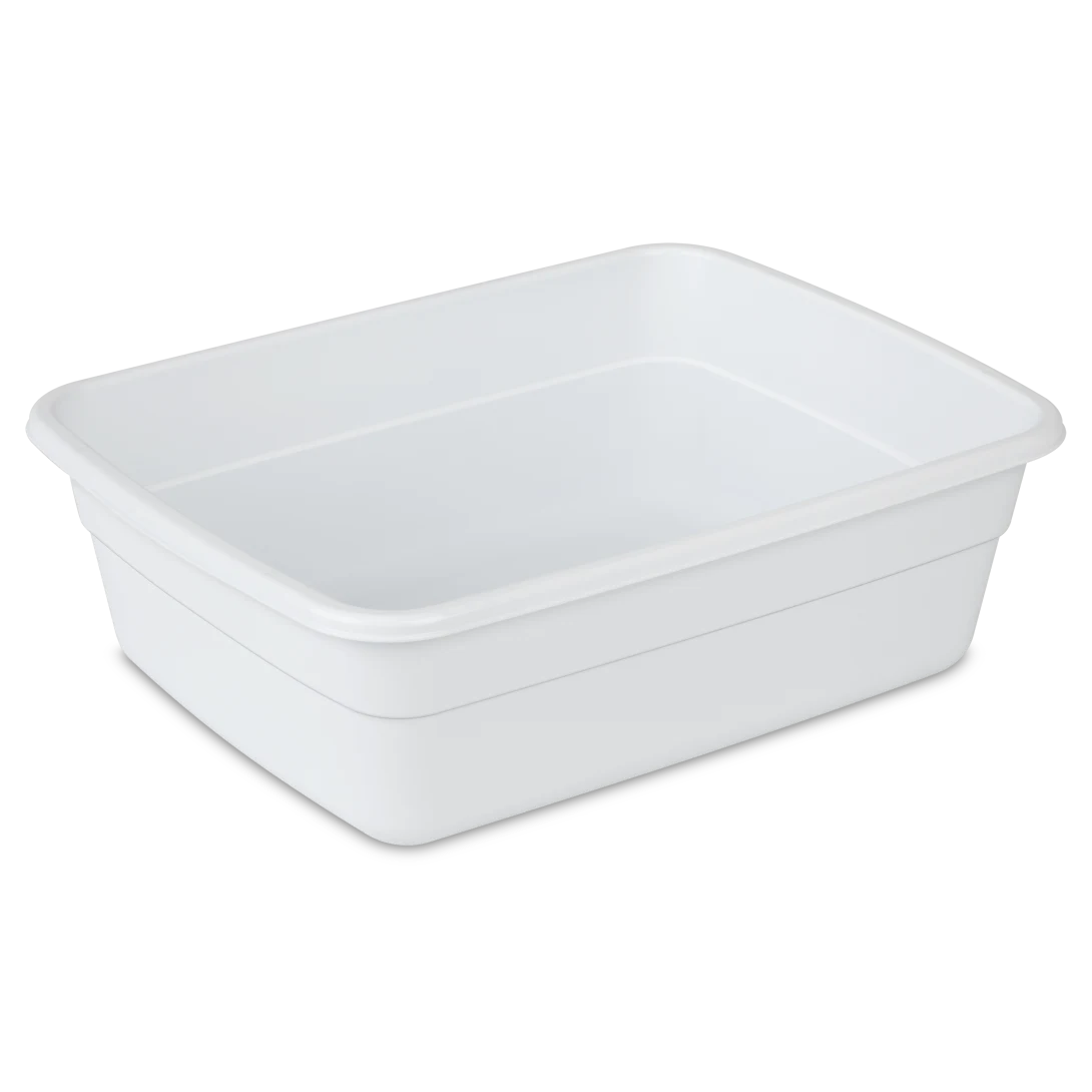 Sterilite 0656 8 quart white compact plastic dishpan and household wash basin