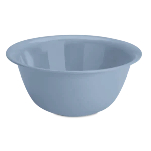 Sterilite 0711 6 quart washed blue round heavy-duty plastic mixing and serving bowl