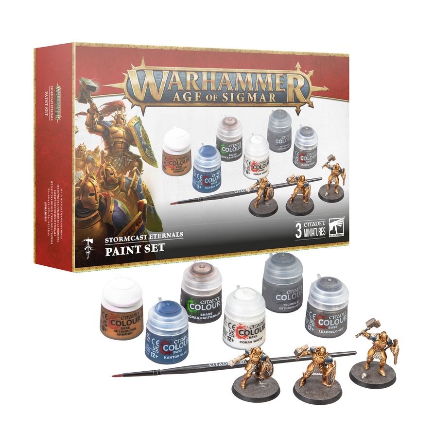 Warhammer Age of Sigmar Stormcast Eternals Paint Set | Starter Kit