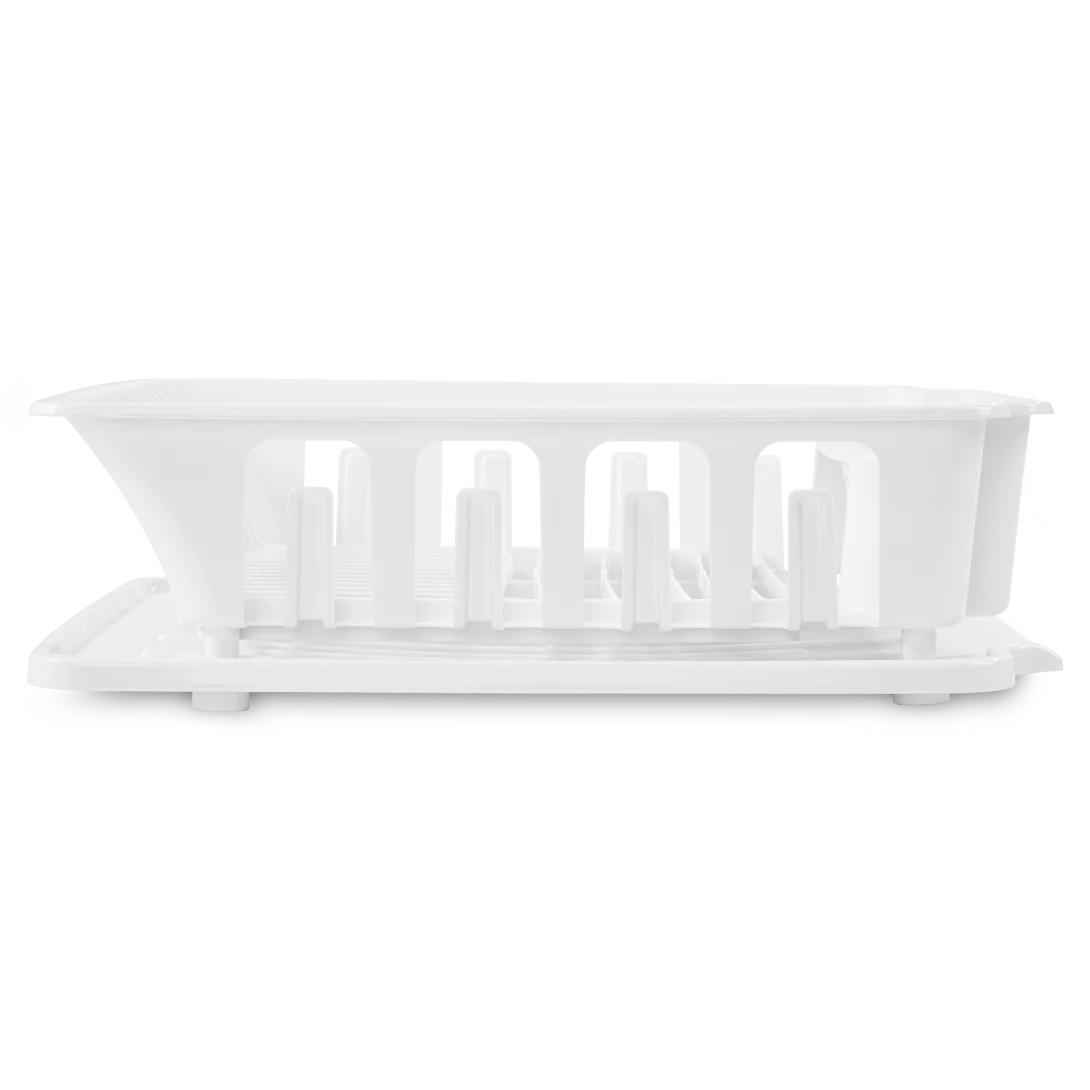 Sterilite 0627 Large 2-Piece Sink Set – Dish Drainer & Slanted Drainboard – White - Image 11