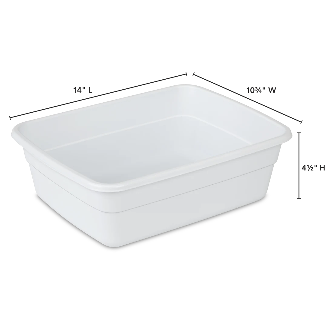 Sterilite 0656 8 Quart Compact Plastic Dishpan β White - Image 2