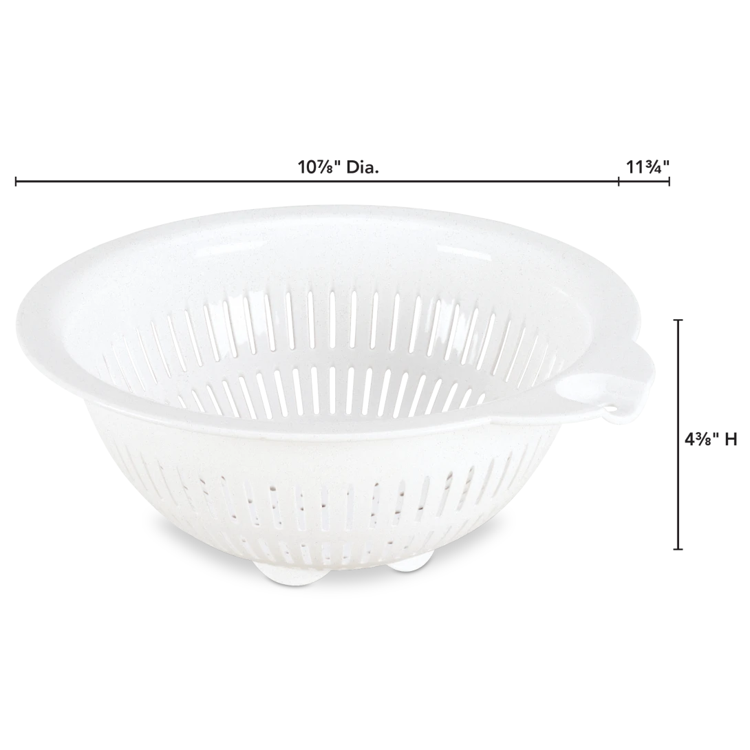 Sterilite 0765 Large Plastic Kitchen Colander & Strainer – White - Image 2