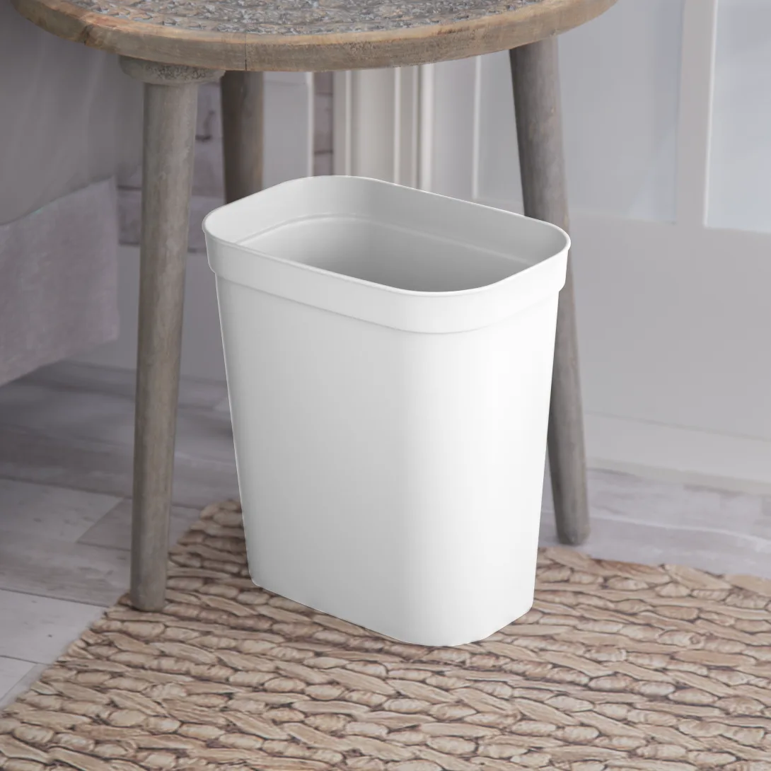 Sterilite 1041 2.5 Gallon / 9.5 Liter Vanity Wastebasket – White - Image 3
