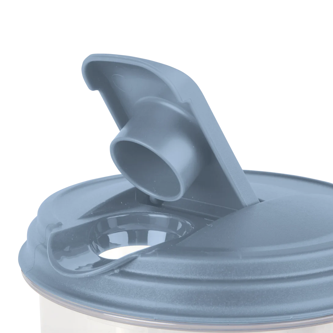 Sterilite 0486 2 Quart Round Beverage Pitcher with Rotating Lid – Clear with White Cover - Image 6