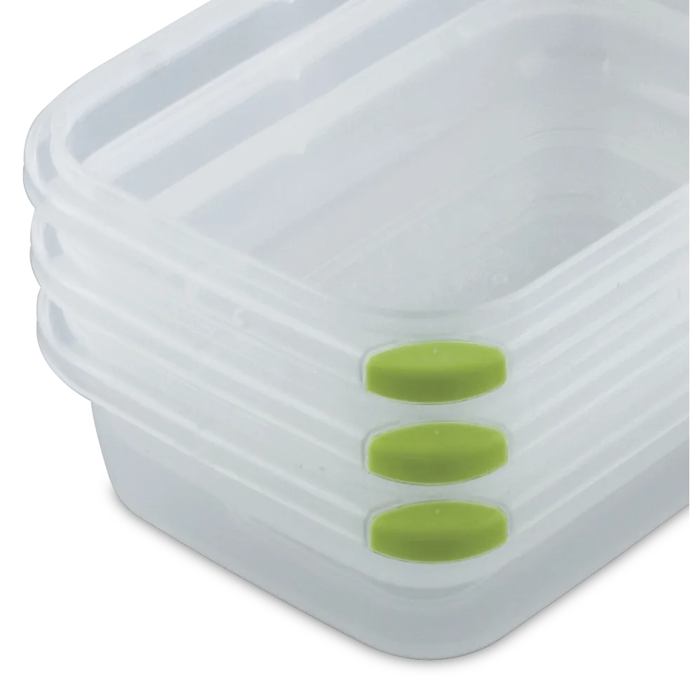 Sterilite 0311 Ultra•Seal™ 3.1 Cup Rectangular Food Storage Container – Clear with Green Accents - Image 8