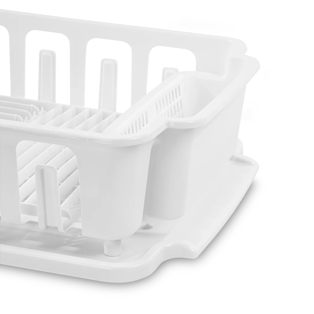 Sterilite 0627 Large 2-Piece Sink Set – Dish Drainer & Slanted Drainboard – White - Image 9
