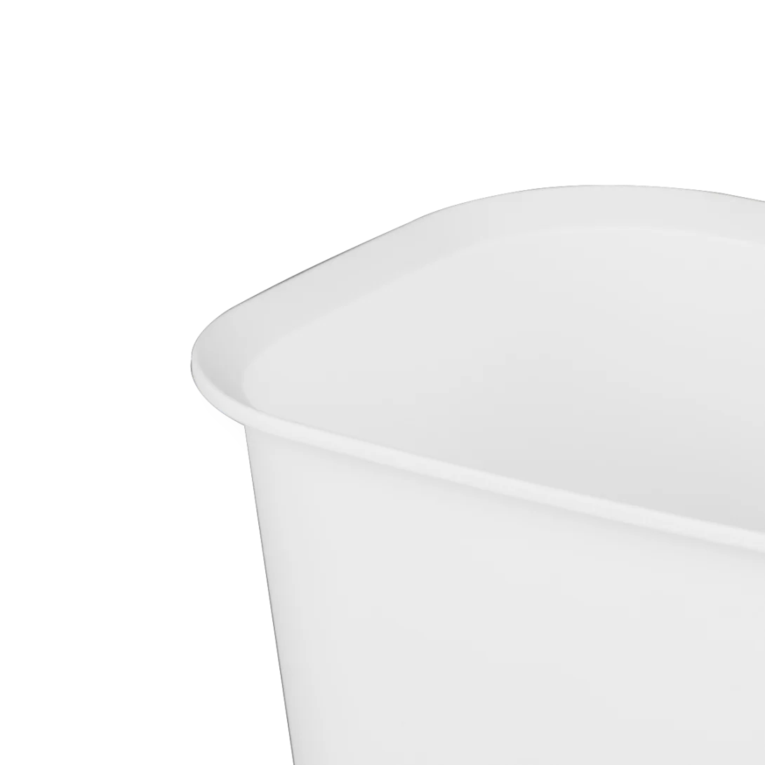 Sterilite 1046 3 Gallon / 11.4 Liter Rectangular Wastebasket – Black / White - Image 10