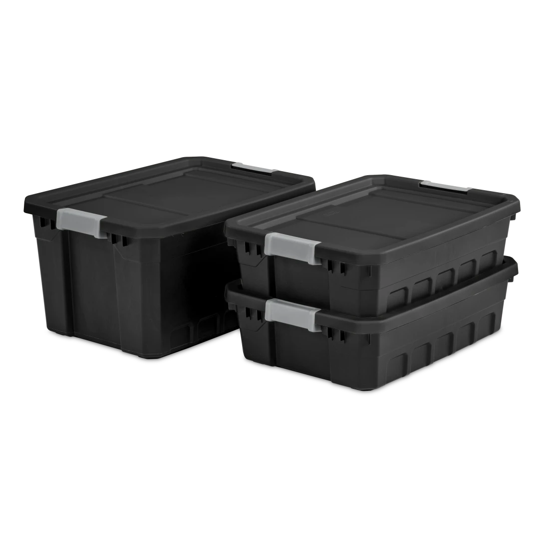 Sterilite 1484 10 Gallon Modular Stacker Tote β Black Base & Lid with Titanium Latches - Image 10