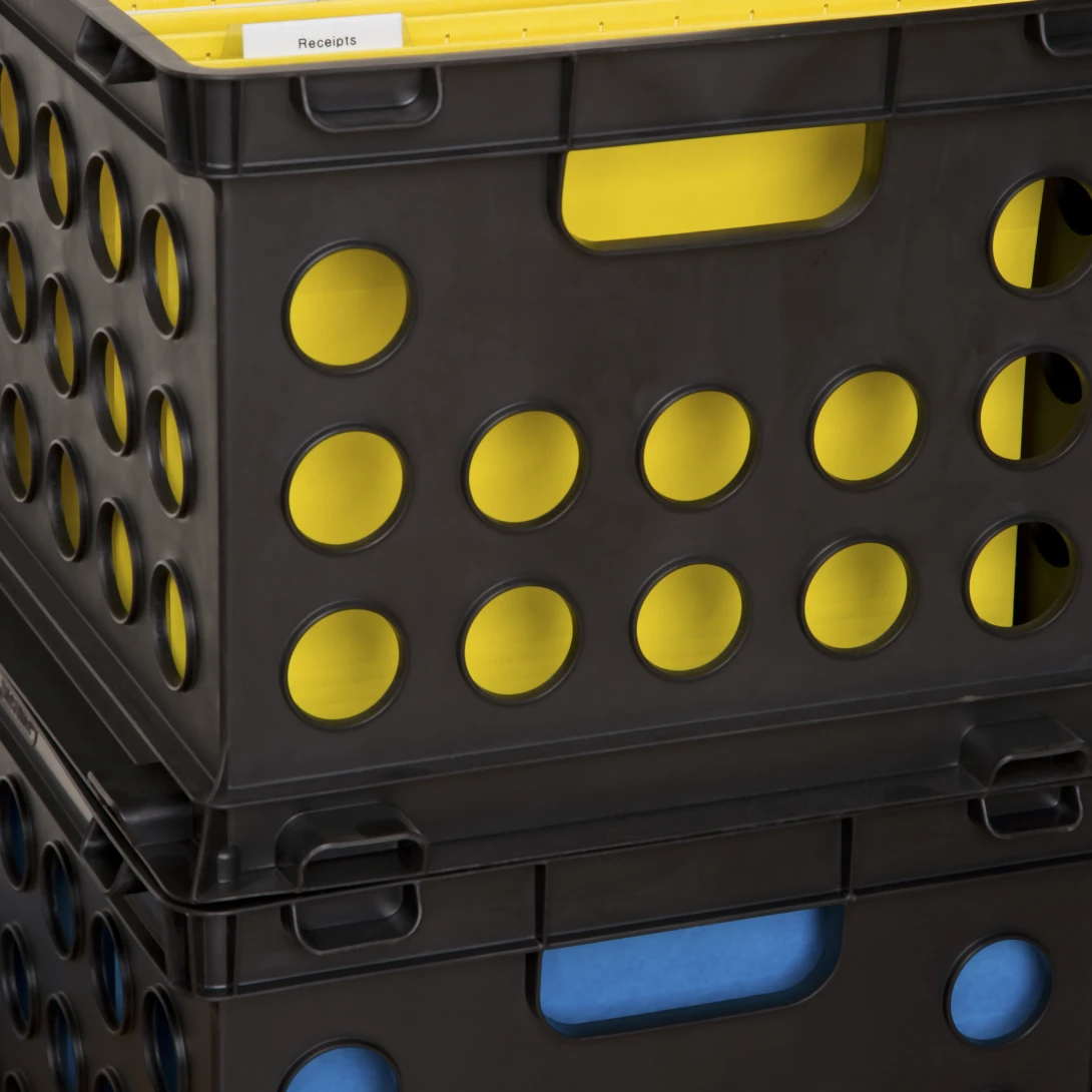 Sterilite 1693 Heavy-Duty File Crate – Classic Black Plastic Document & Storage Crate - Image 10