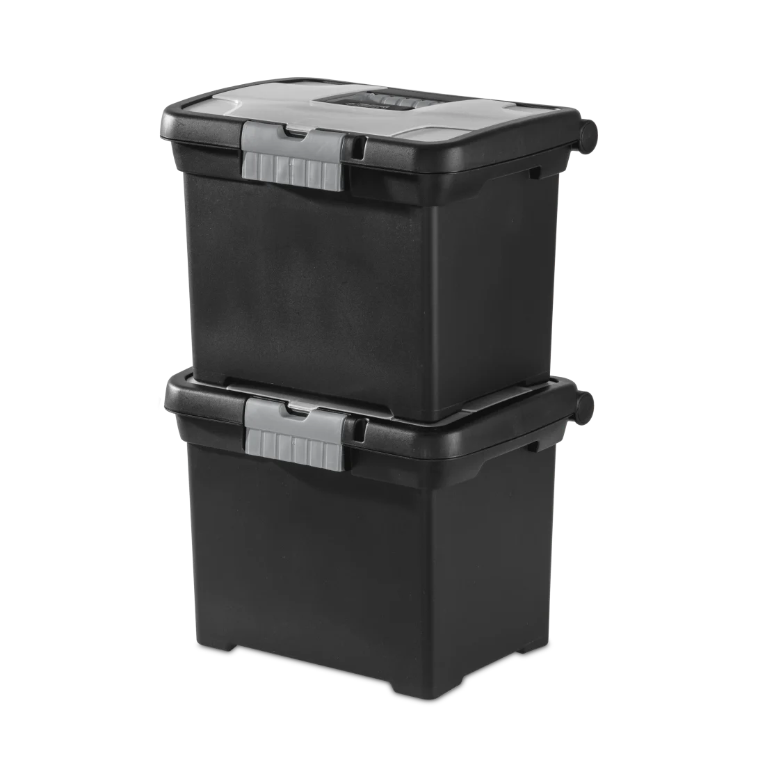 Sterilite 1871 Portable File Box – Plastic Document Tote with Lid Organizer & Titanium Latch - Image 10
