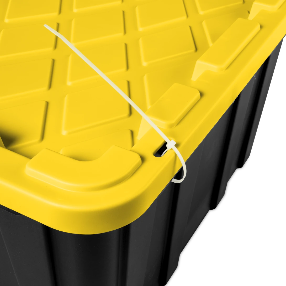 Sterilite 5067 38 Gallon Industrial Tote – Extra-Large Heavy-Duty Storage Bin with Yellow Lily Lid & Black Base - Image 12