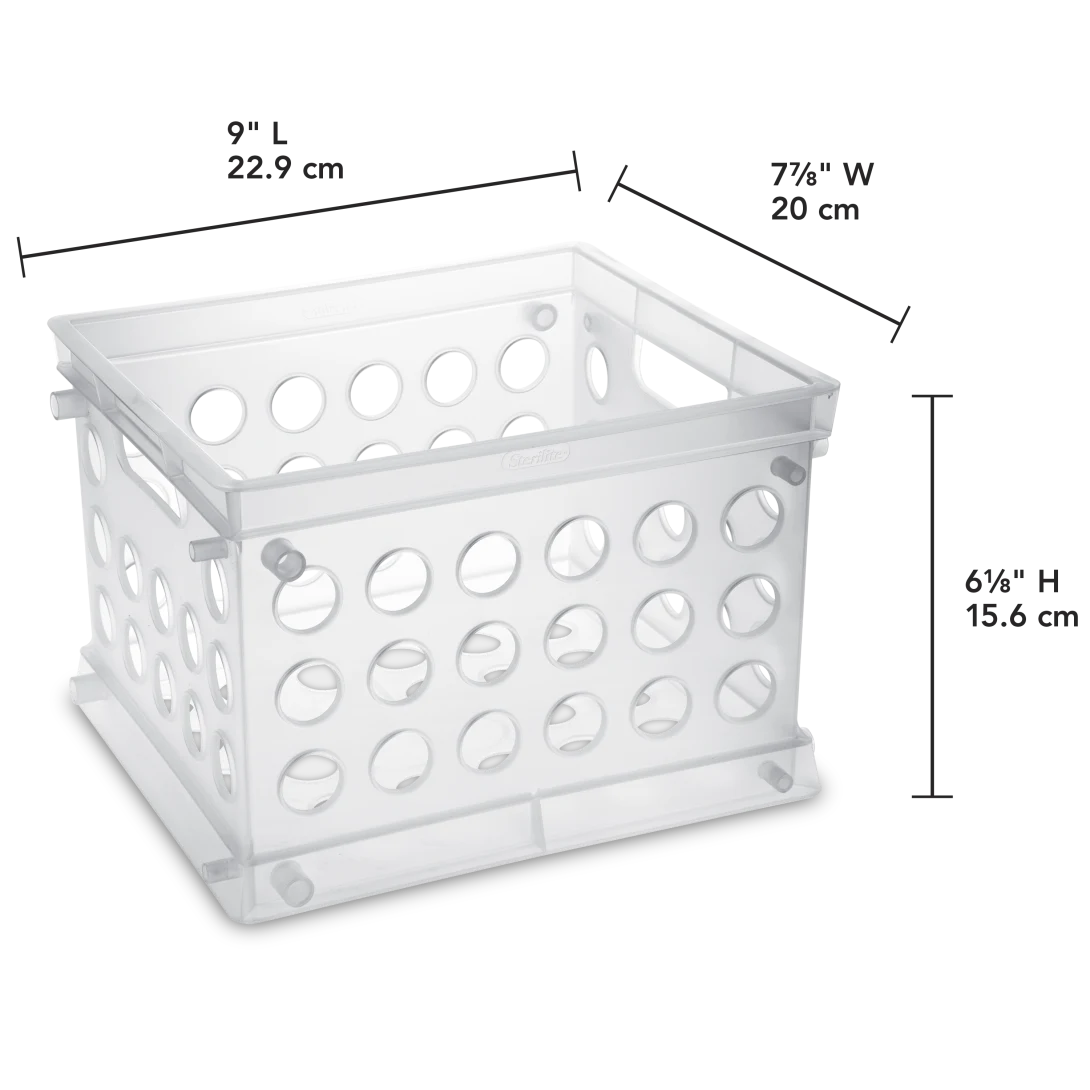 Sterilite 1695 Mini Crate β Compact Stackable Plastic Storage Bin - Image 13