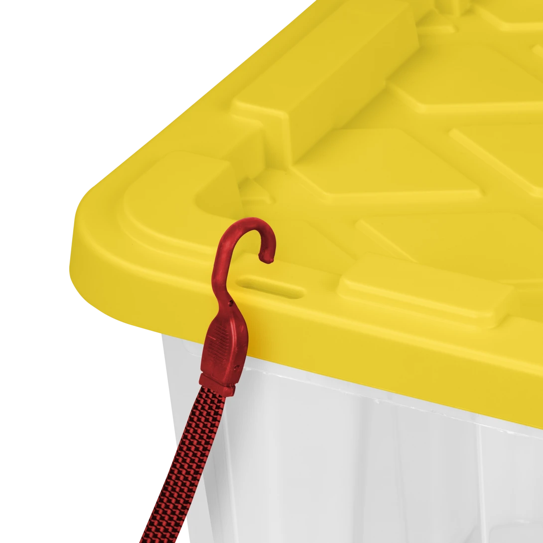 Sterilite 5075 27 Gallon Industrial Box β Heavy-Duty Clear Storage Bin with Yellow Lily Lid - Image 13
