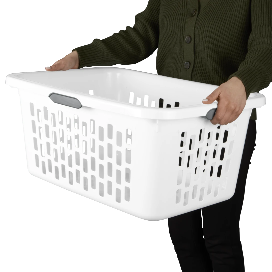 Sterilite 1202 2 Bushel / 71 Liter Ultra Laundry Basket – Mindful Mint / White - Image 13