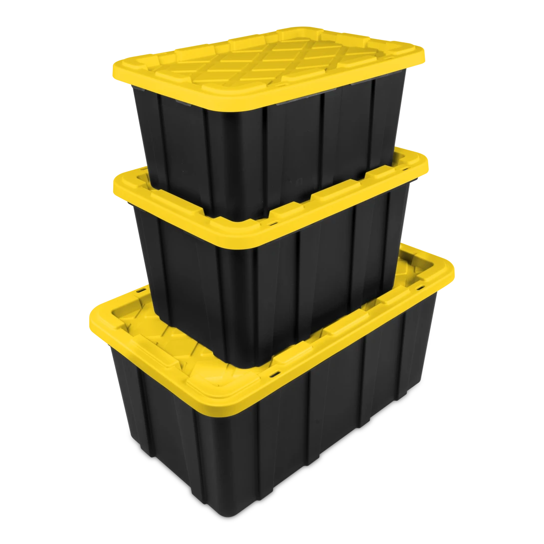 Sterilite 5067 38 Gallon Industrial Tote – Extra-Large Heavy-Duty Storage Bin with Yellow Lily Lid & Black Base - Image 15