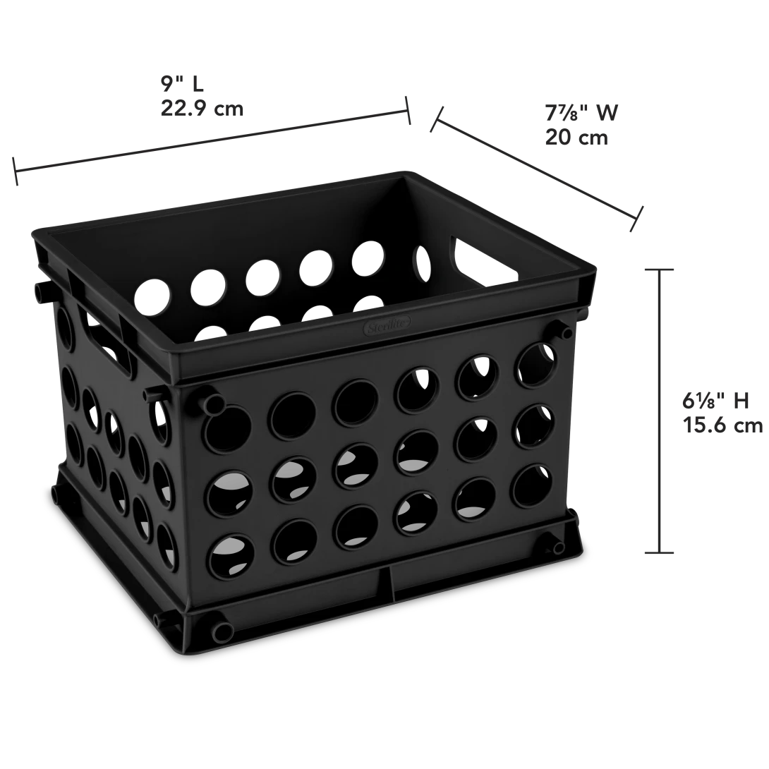 Sterilite 1695 Mini Crate β Compact Stackable Plastic Storage Bin - Image 2