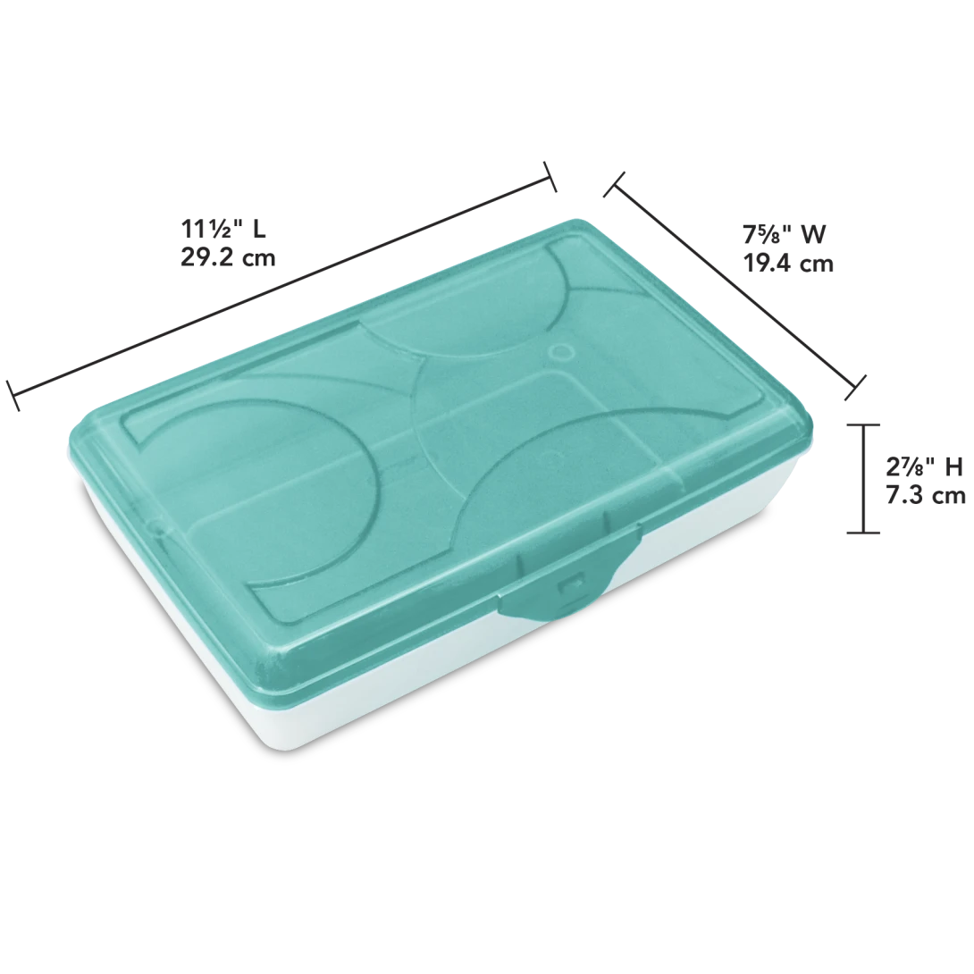 Sterilite 1729 Supply Box – Molokai Blue Tint Lid with Clear Base Utility Case - Image 2