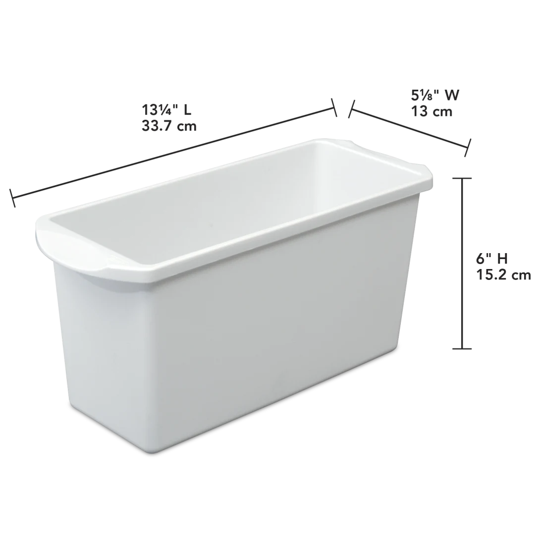 Sterilite 7250 Ice Cube Bin – Stackable Freezer Storage Bucket Container in White - Image 2