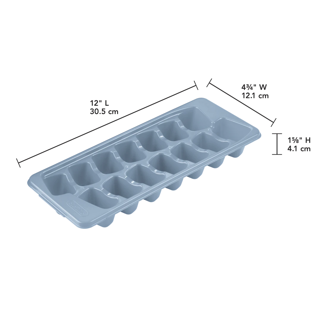 Sterilite 7262 Set of Two Ice Cube Trays – Stackable Plastic Ice Mold 2-Pack in Washed Blue - Image 2