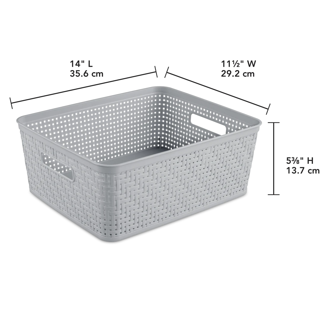 Sterilite 1292 Short Basket – Cement - Image 2