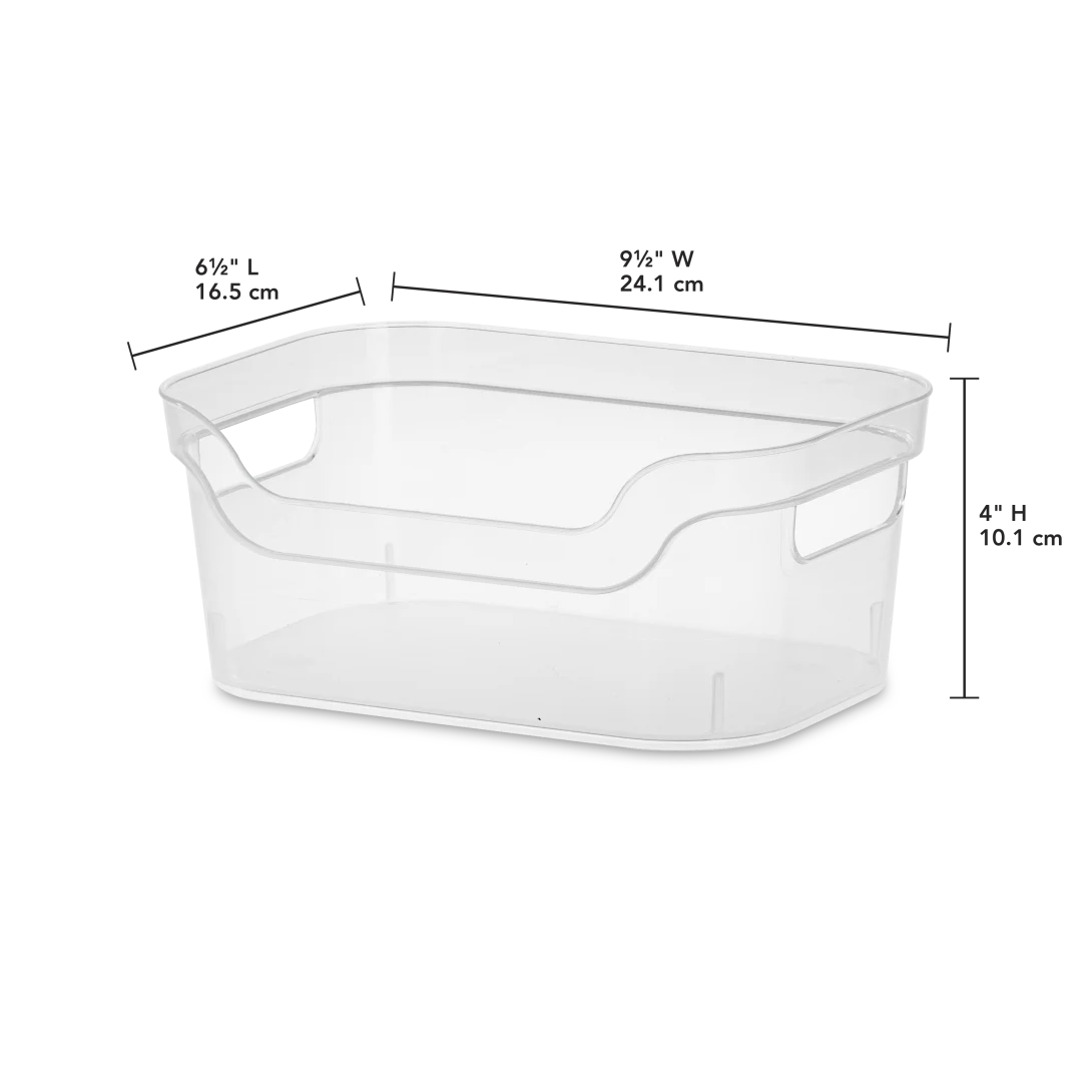 Sterilite 1333 Set of 2 Small Open Bins β Clear - Image 2
