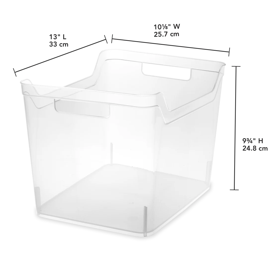 Sterilite 1363 Wide Shelf Bin – Clear - Image 2