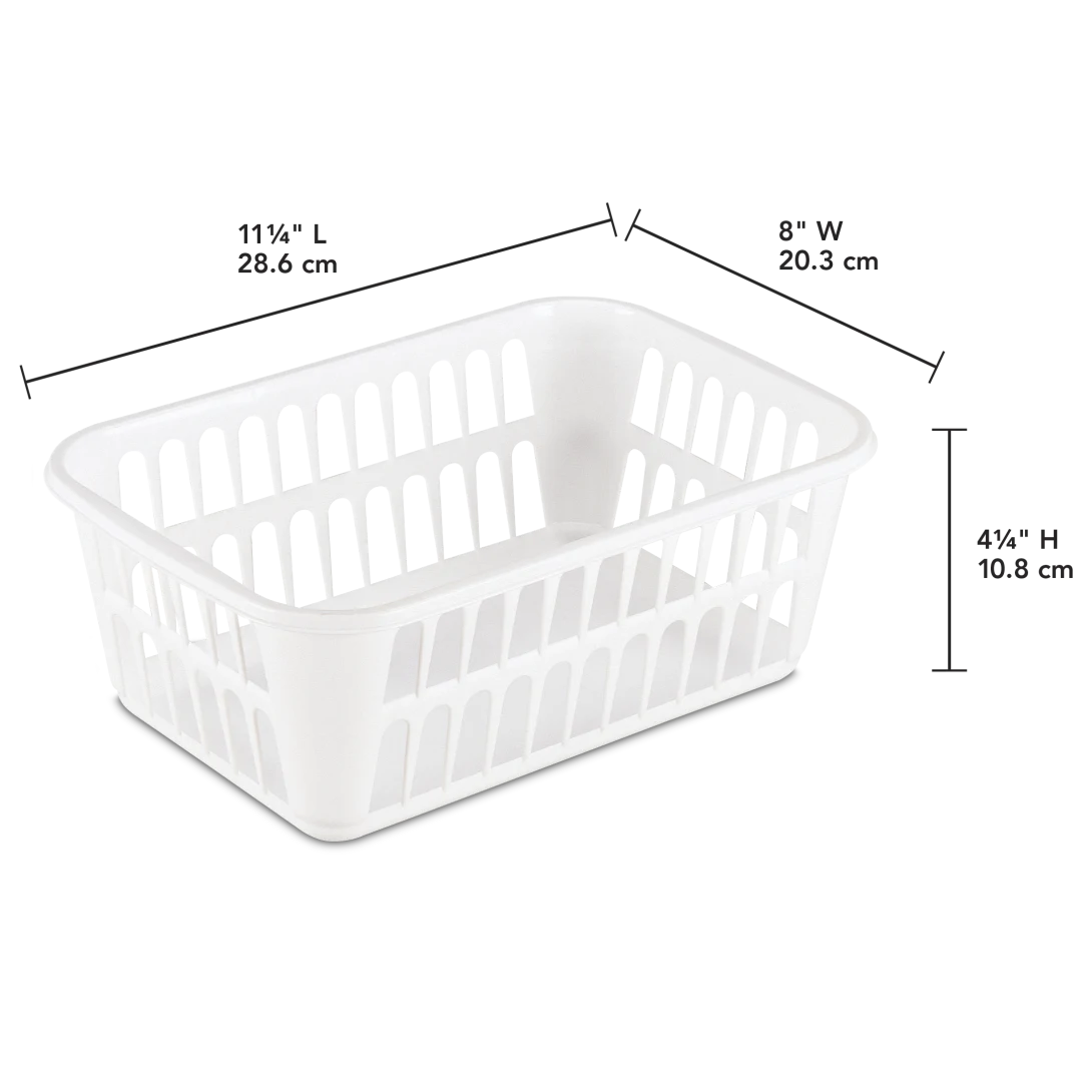 Sterilite 1608 Small Storage Basket β Clean White Household & Office Organizer - Image 2