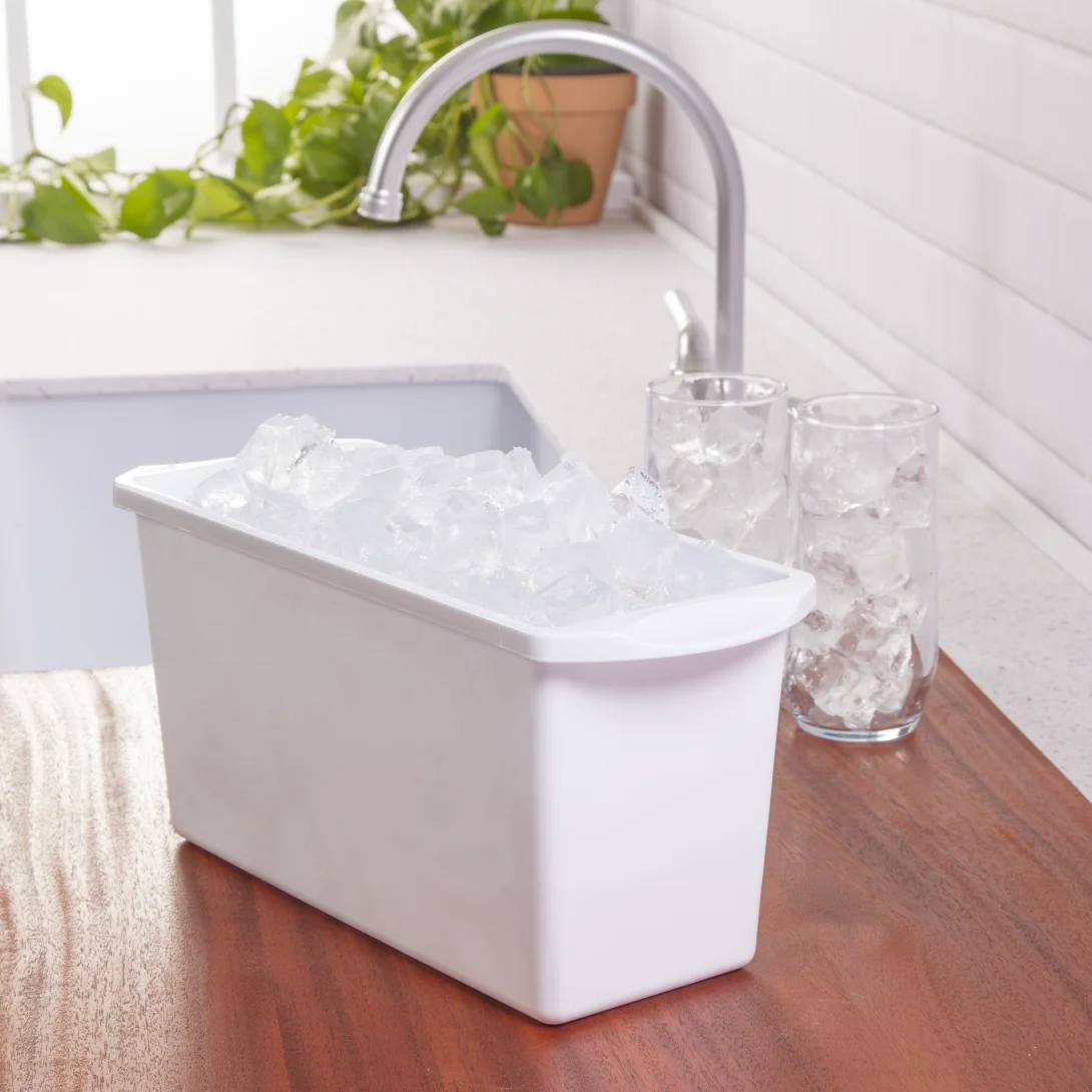 Sterilite 7250 Ice Cube Bin – Stackable Freezer Storage Bucket Container in White - Image 3