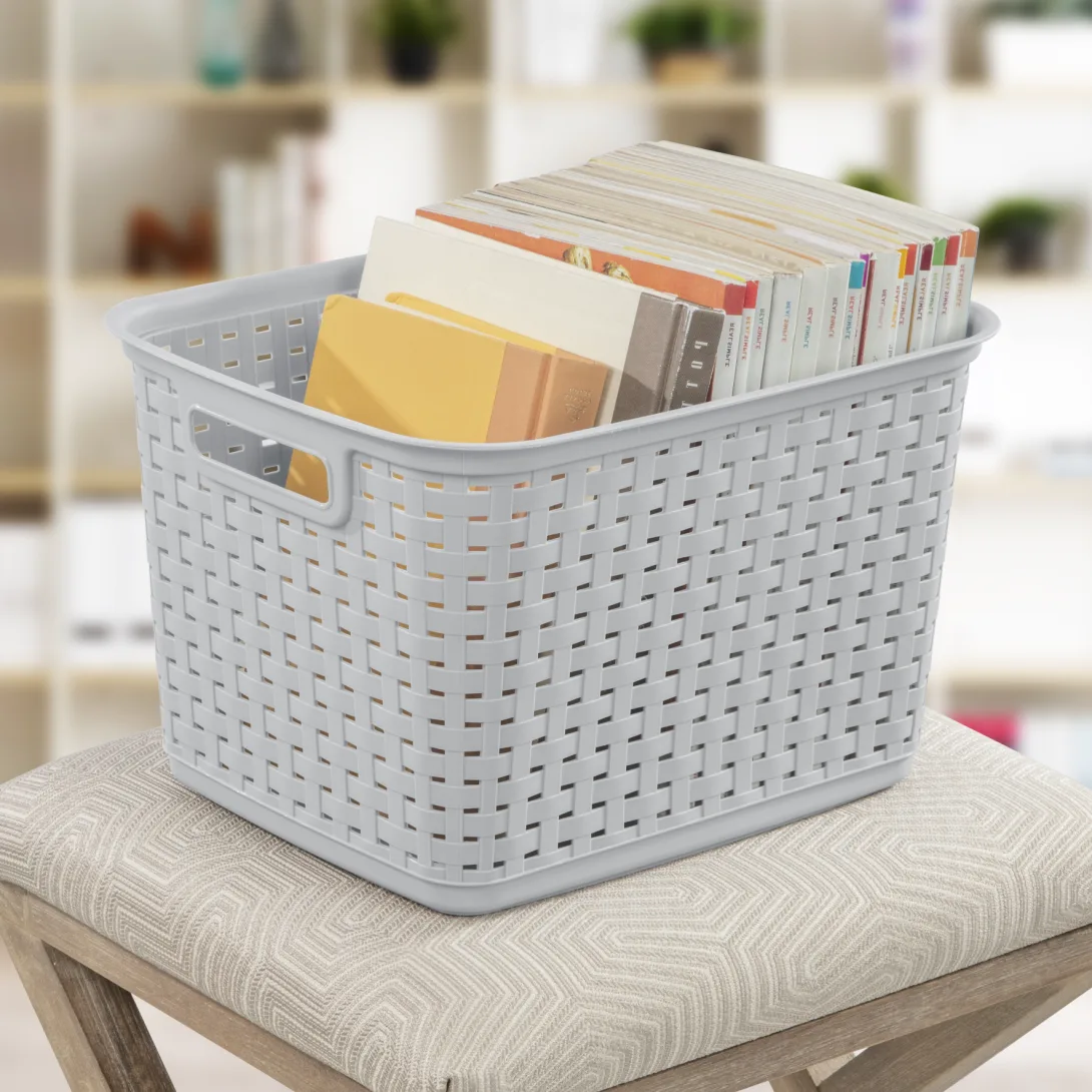 Sterilite 1273 Tall Weave Basket – Cement - Image 3