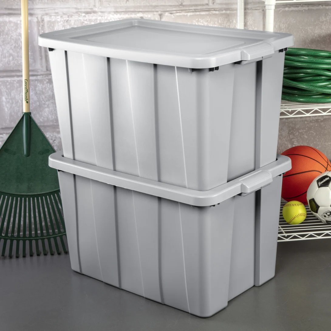 Sterilite 1679 30 Gallon Tuff1 Tote β Cement Lid & Base 114 Liter Utility Storage Box - Image 3