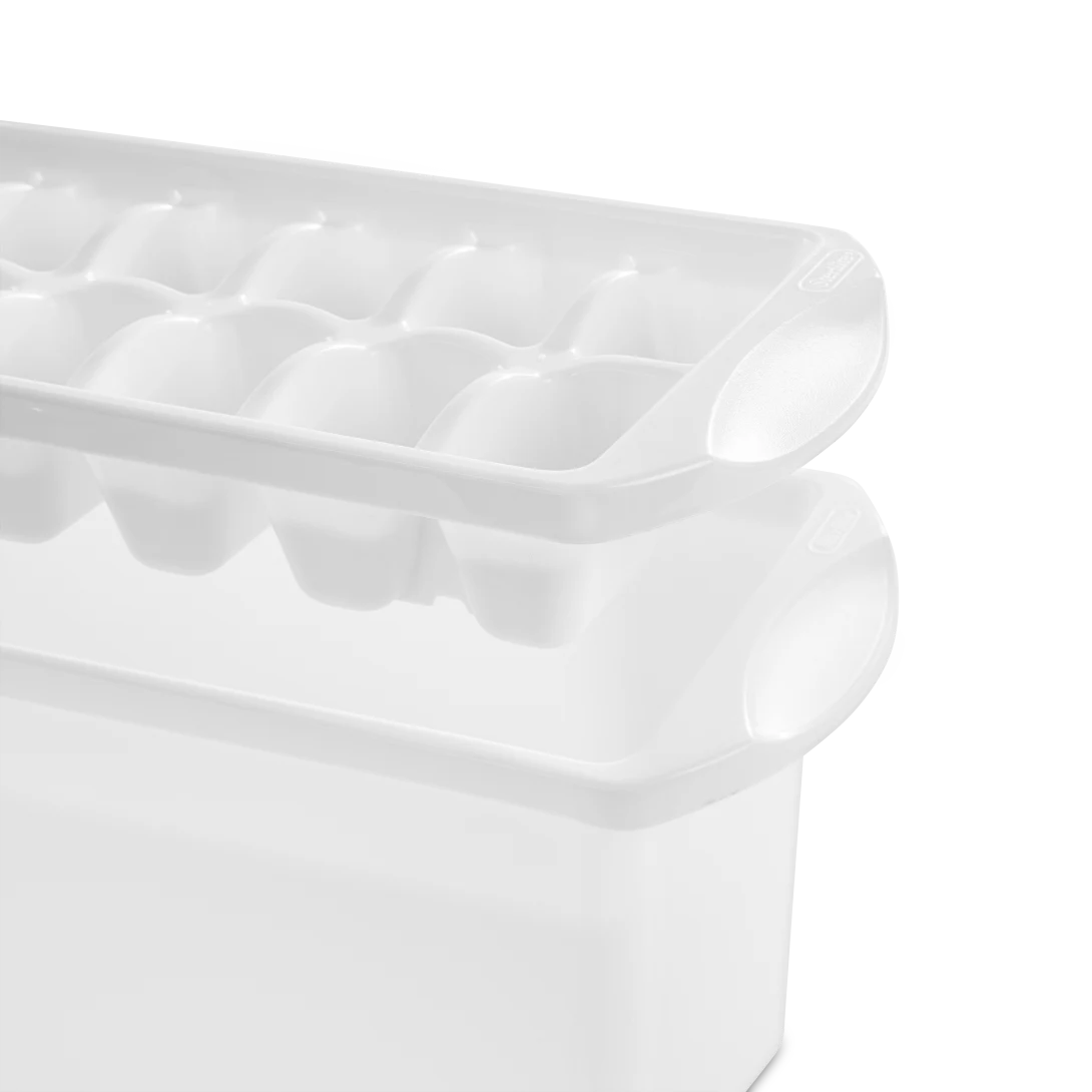 Sterilite 7250 Ice Cube Bin – Stackable Freezer Storage Bucket Container in White - Image 4