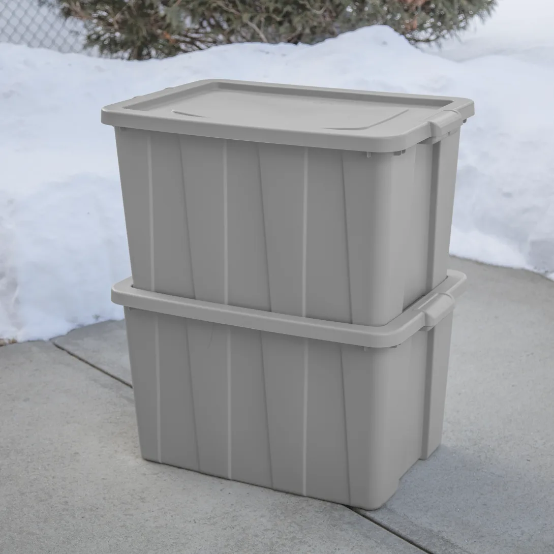 Sterilite 1679 30 Gallon Tuff1 Tote β Cement Lid & Base 114 Liter Utility Storage Box - Image 4