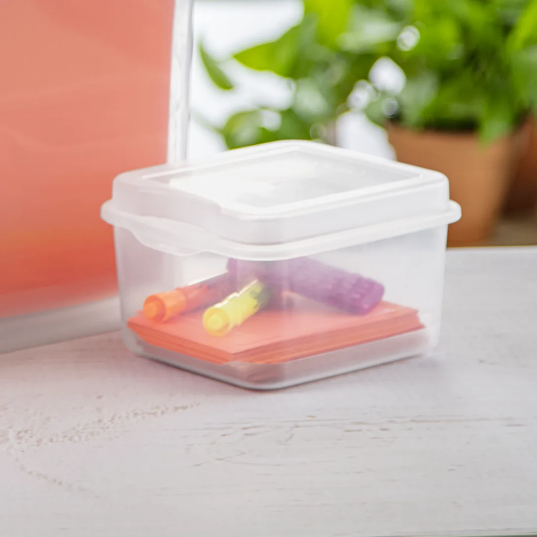 Sterilite 1803 FlipTop Box – Clear Plastic Storage Container with Hinged Latch Lid - Image 5