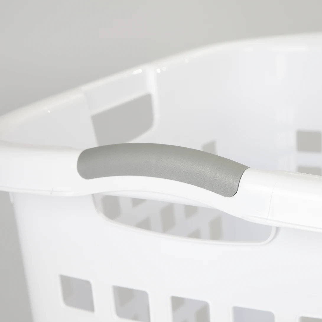 Sterilite 1225 Ultra Easy Carry Hamper β White with Titanium Inserts - Image 5