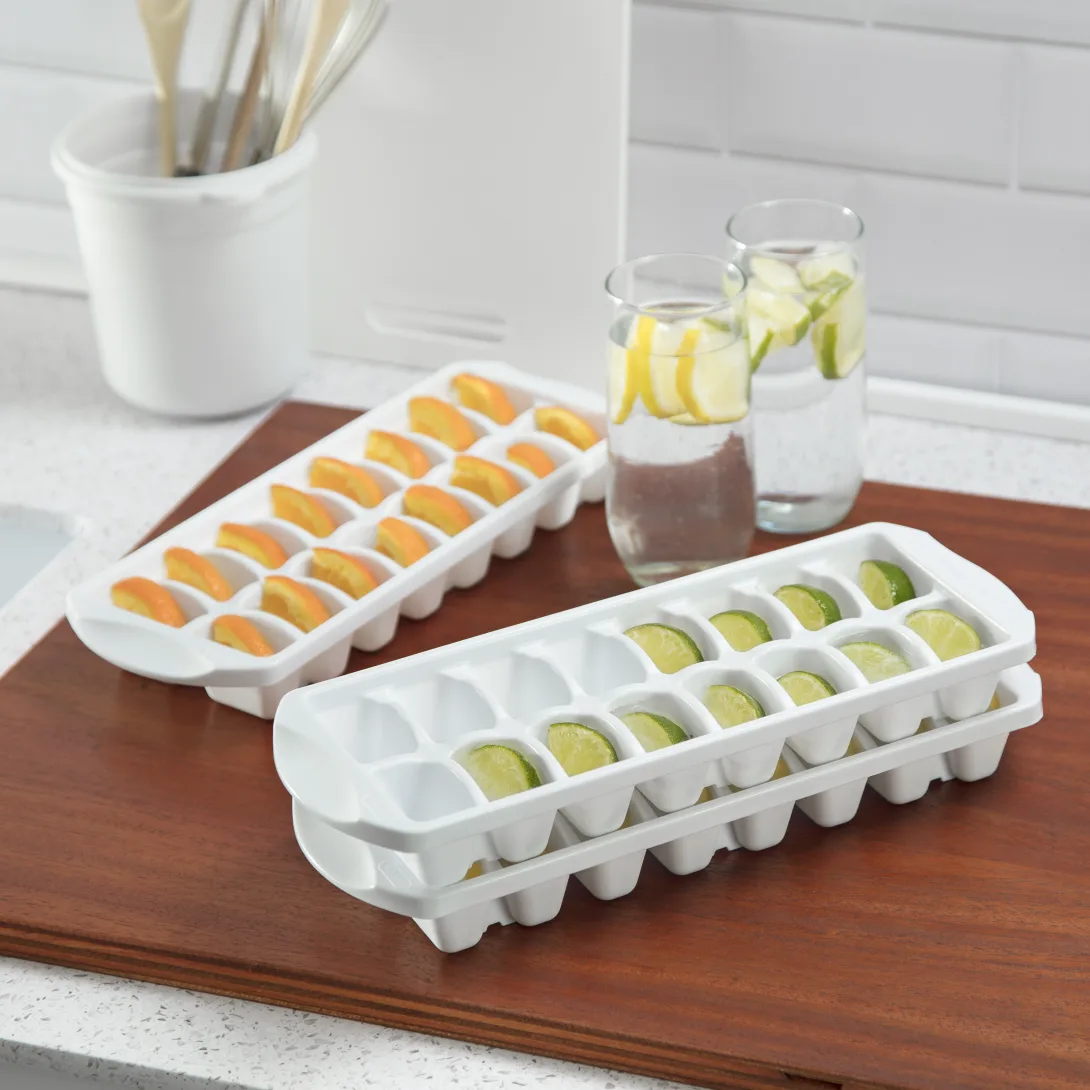 Sterilite 7240 Stacking Ice Cube Tray – Stackable Plastic Ice Mold Tray in White - Image 5