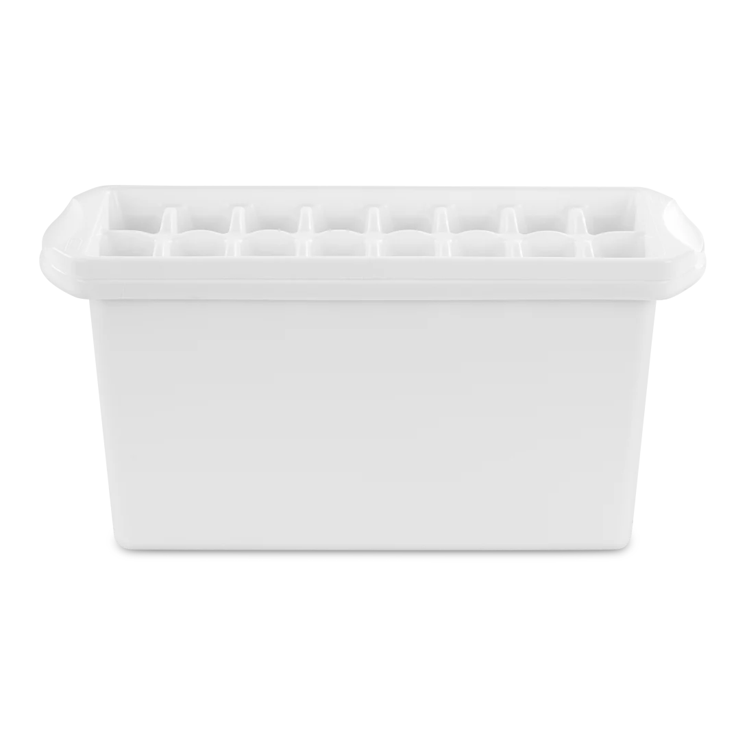 Sterilite 7250 Ice Cube Bin – Stackable Freezer Storage Bucket Container in White - Image 5
