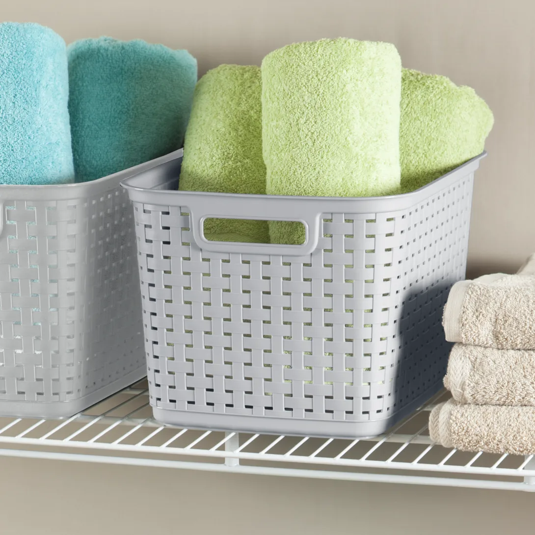 Sterilite 1273 Tall Weave Basket – Cement - Image 5