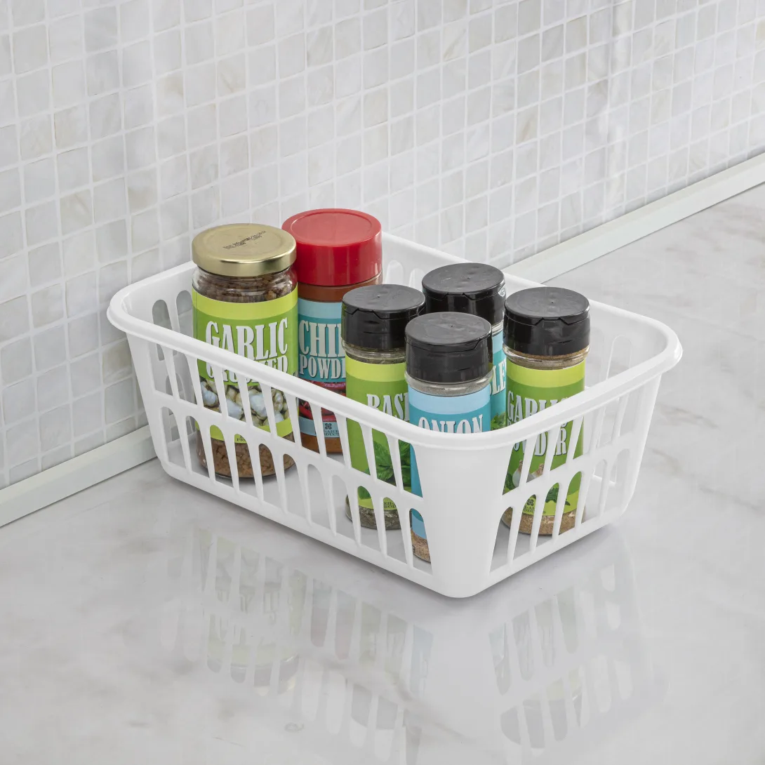 Sterilite 1608 Small Storage Basket β Clean White Household & Office Organizer - Image 5