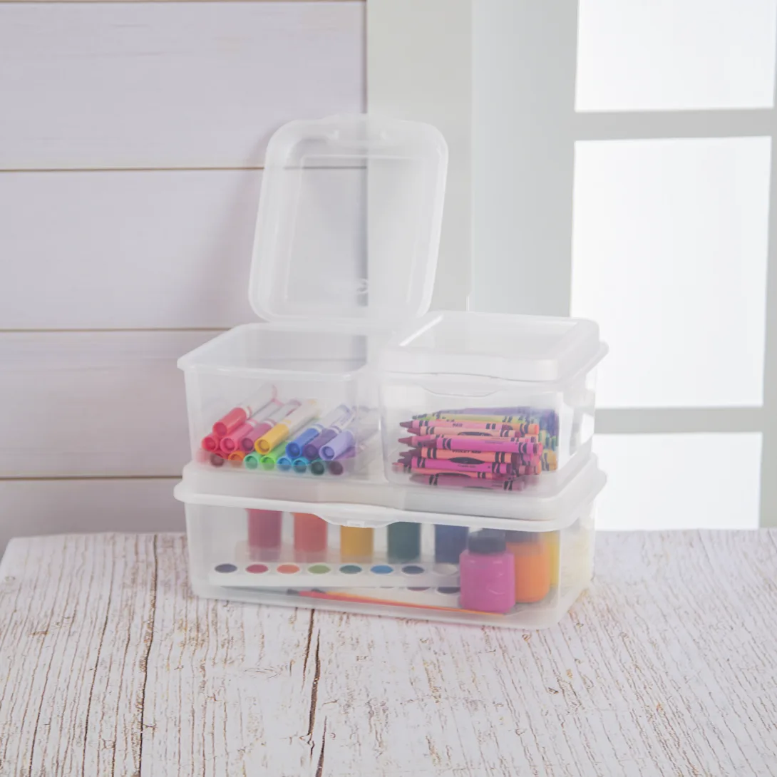 Sterilite 1803 FlipTop Box – Clear Plastic Storage Container with Hinged Latch Lid - Image 6