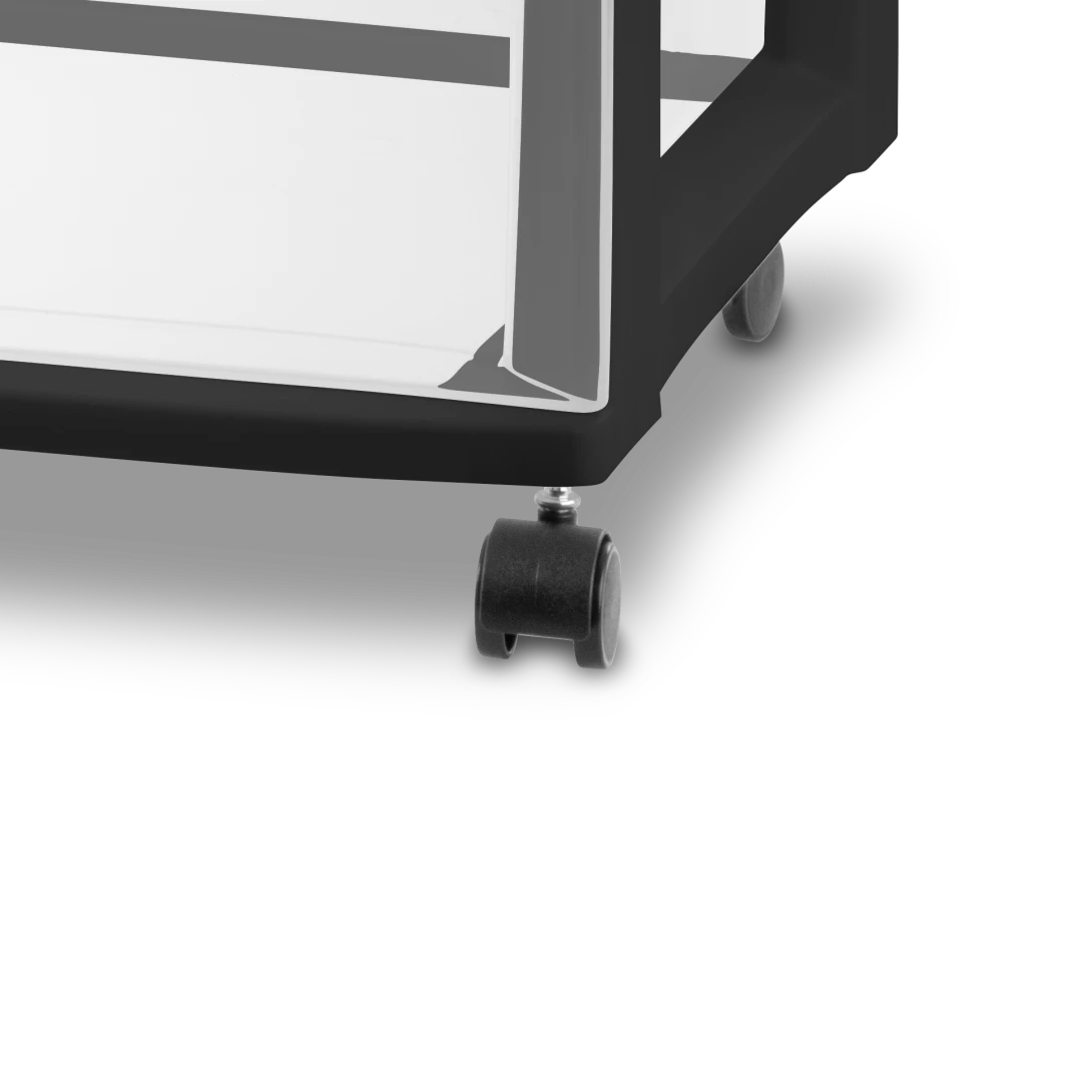 Sterilite 2830 3 Drawer Cart – Mobile Clear Plastic Storage Organizer with Black Casters - Image 6