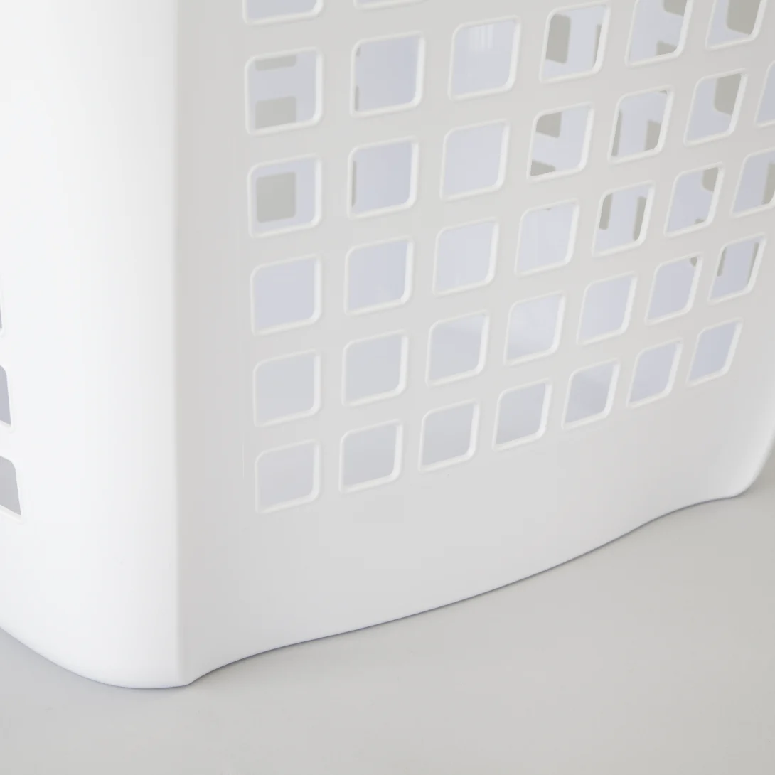 Sterilite 1225 Ultra Easy Carry Hamper β White with Titanium Inserts - Image 6