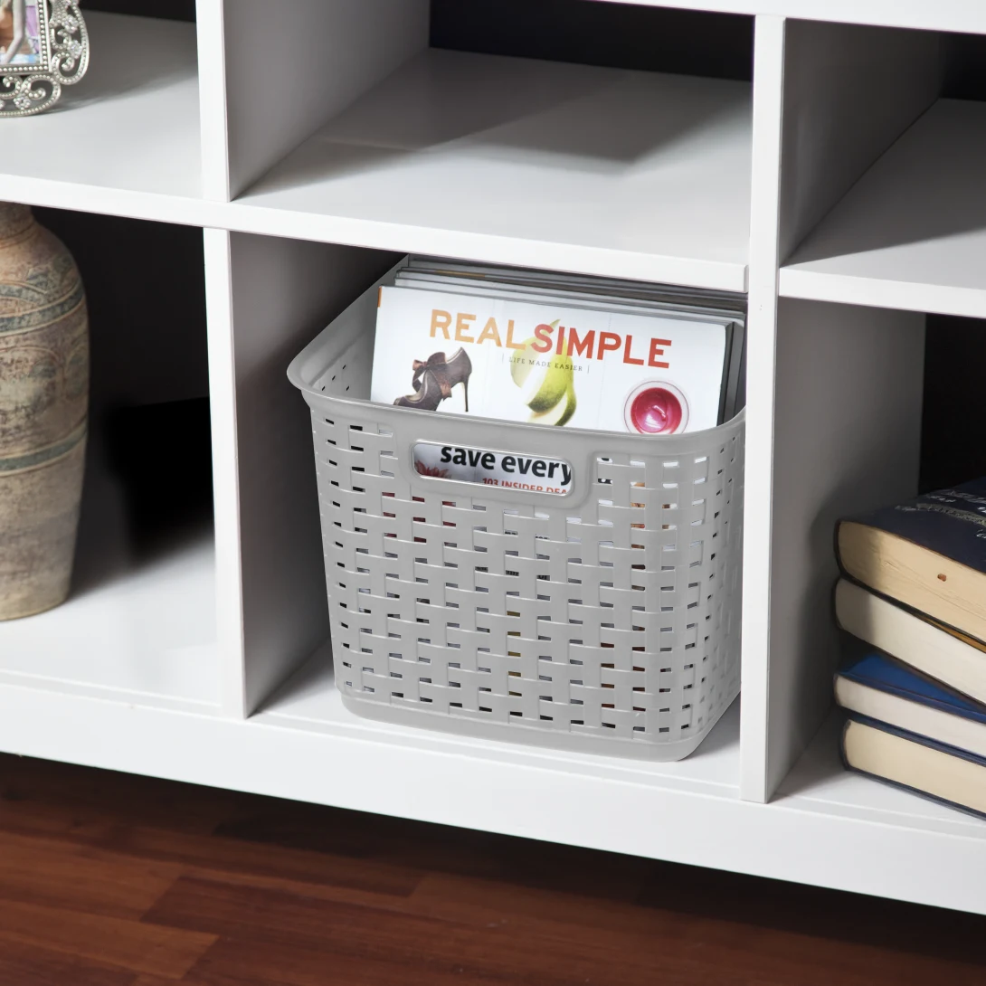 Sterilite 1273 Tall Weave Basket – Cement - Image 6