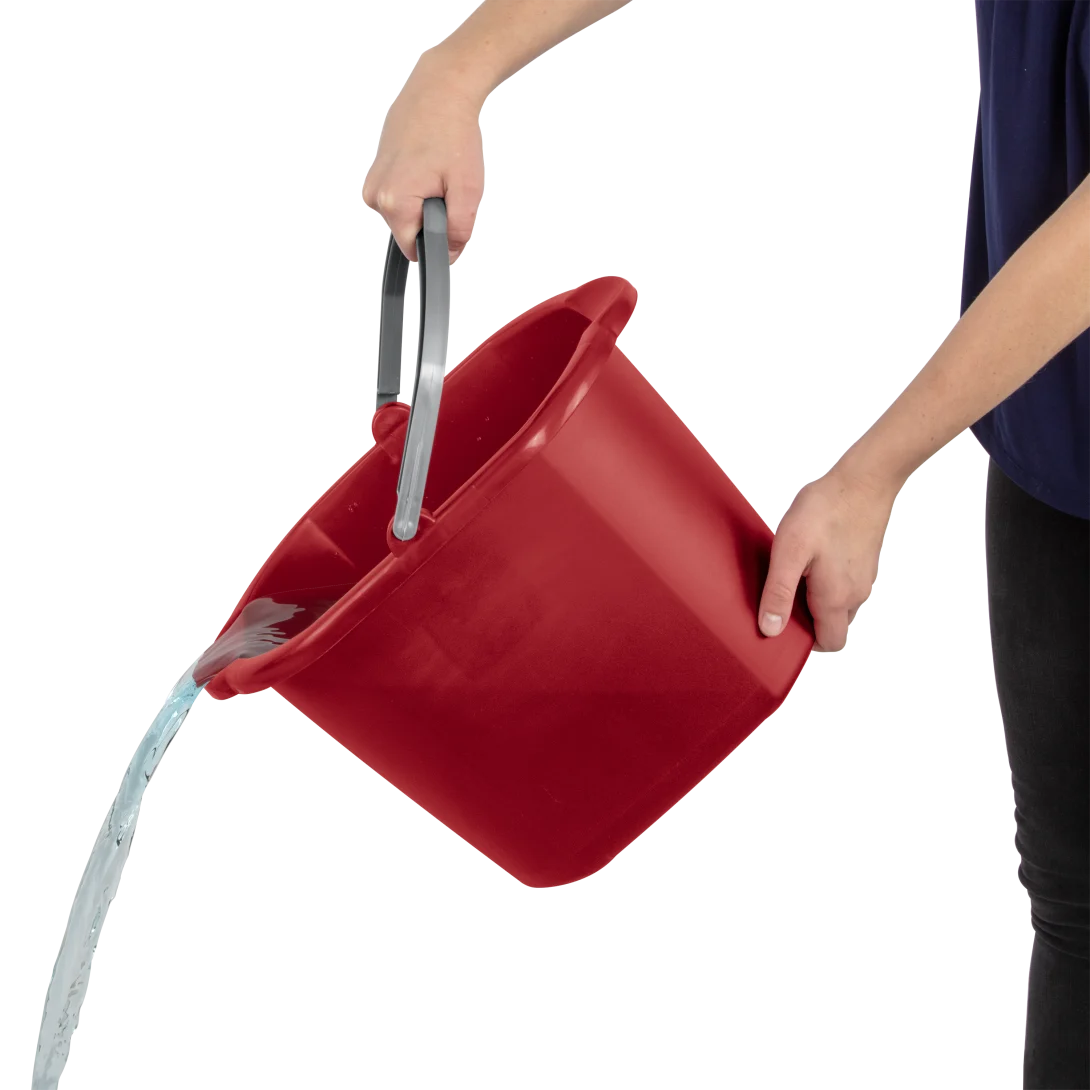 Sterilite 1121 16 Quart / 15 Liter Dual Spout Pail β Classic Red with Titanium Handle - Image 6