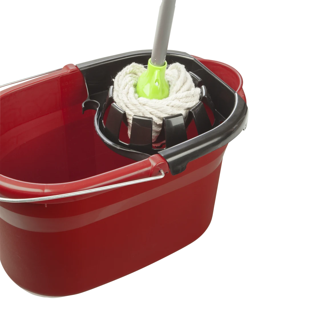 Sterilite 1129 17.5 Quart / 17 Liter Mop Bucket – Classic Red with Black Wringer & Wire Handle - Image 6