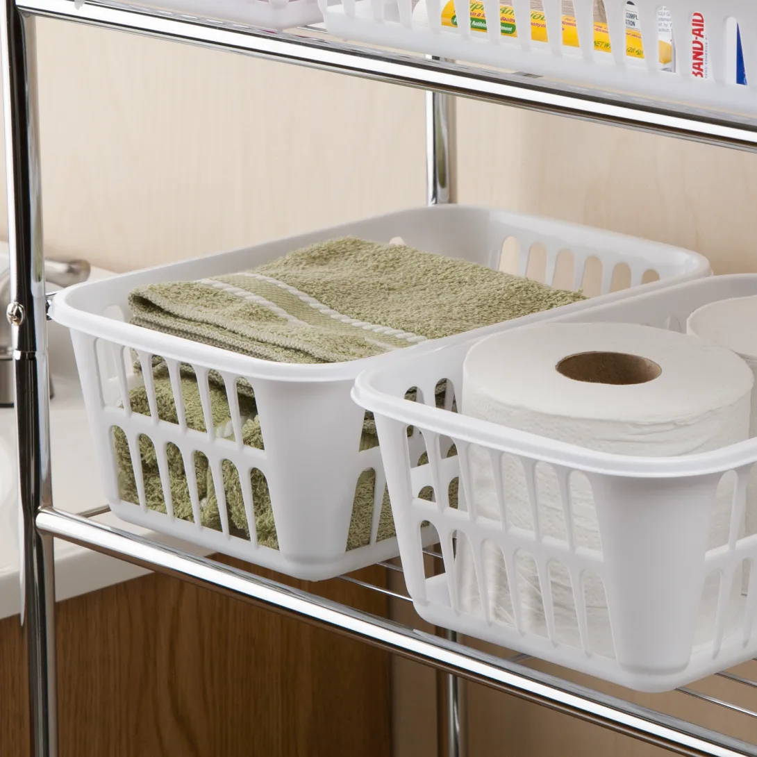 Sterilite 1608 Small Storage Basket β Clean White Household & Office Organizer - Image 6