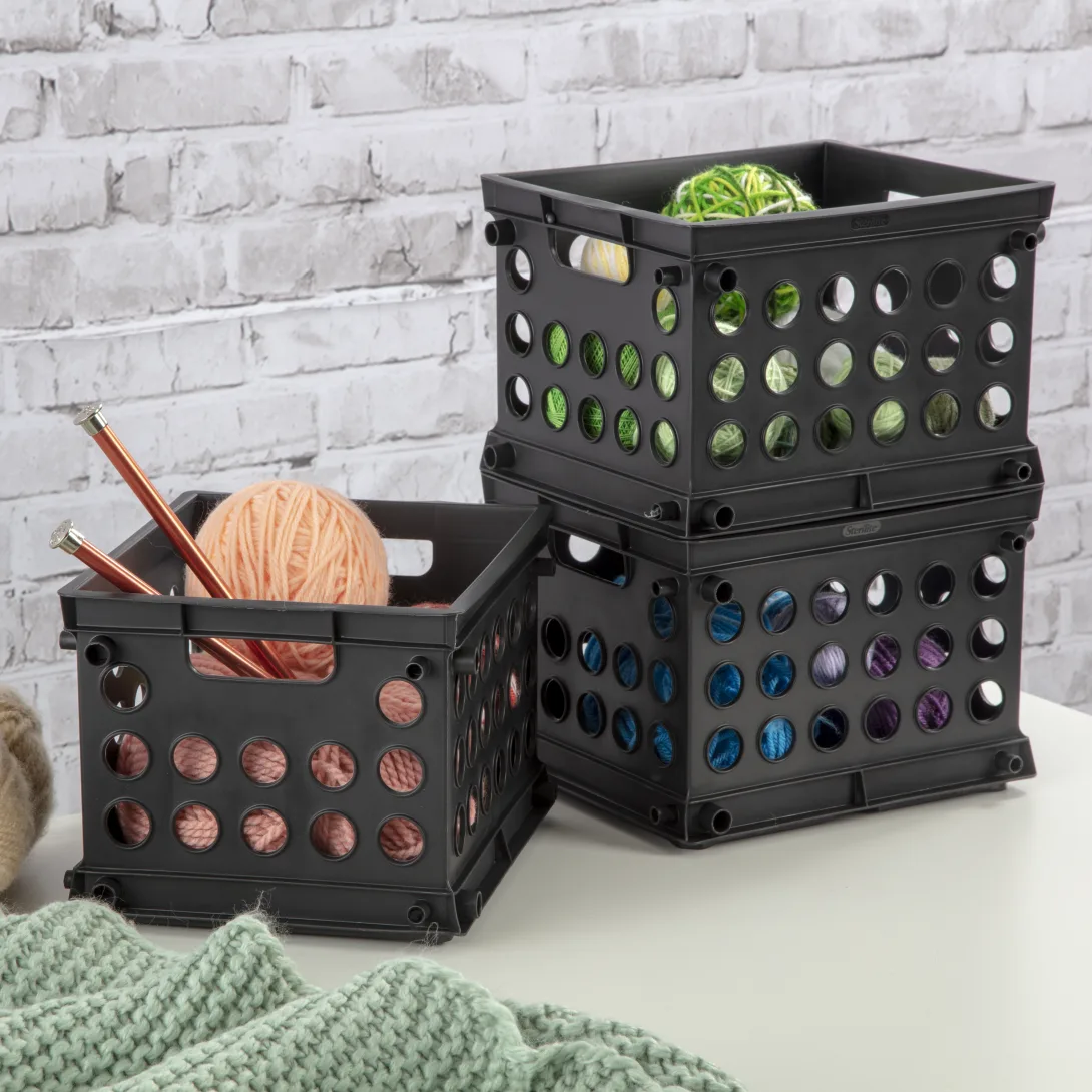 Sterilite 1695 Mini Crate β Compact Stackable Plastic Storage Bin - Image 6