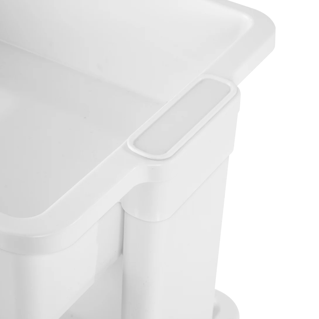Sterilite 2133 3 Tier Utility Cart – Mobile Plastic Rolling Storage Organizer with Black Casters - Image 7
