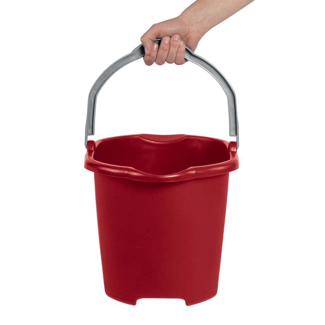 Sterilite 1121 16 Quart / 15 Liter Dual Spout Pail β Classic Red with Titanium Handle - Image 7