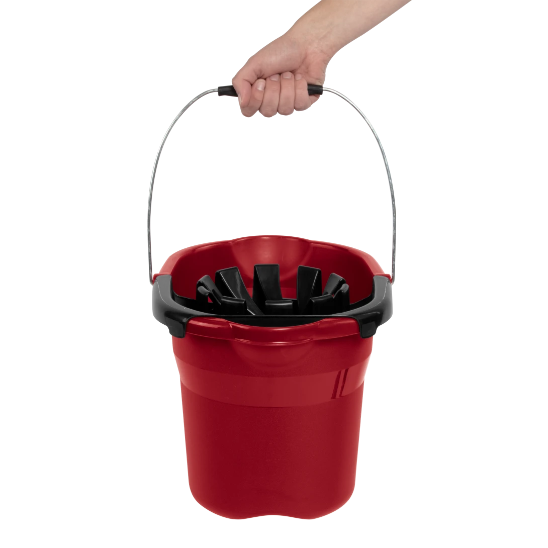 Sterilite 1129 17.5 Quart / 17 Liter Mop Bucket – Classic Red with Black Wringer & Wire Handle - Image 9